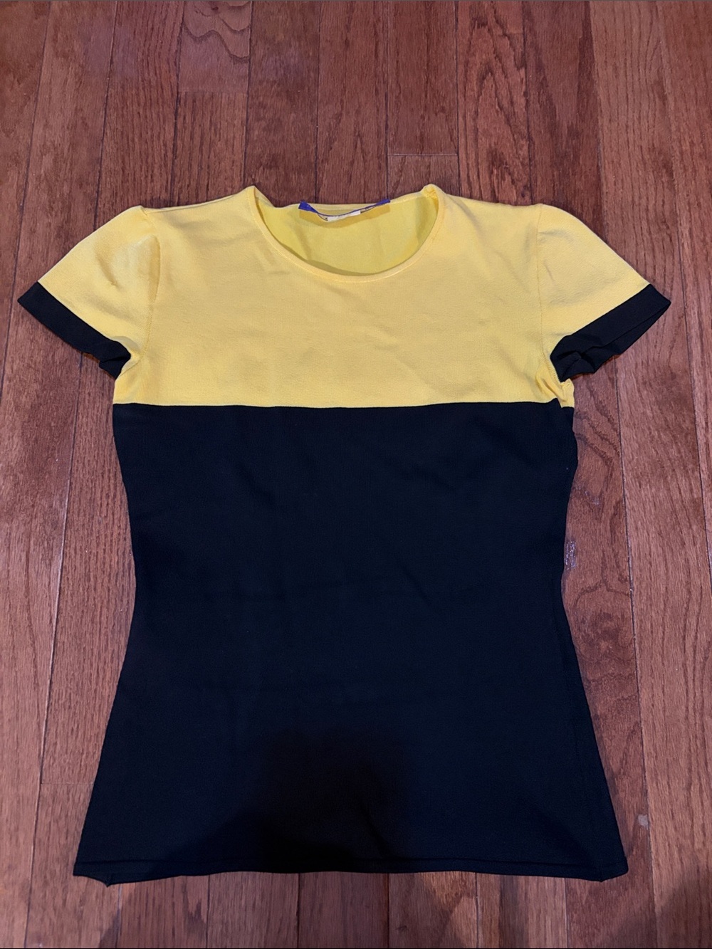 Ralph Lauren Yellow and Black Colorblock Short-Sleeve Tee